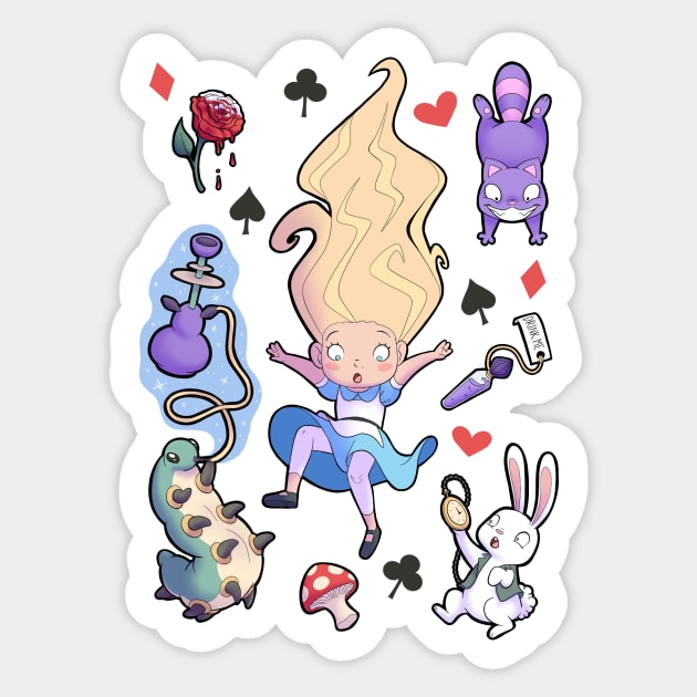 Alice in Wonderland Design Sticker by PaperRain